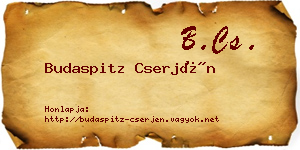 Budaspitz Cserjén névjegykártya